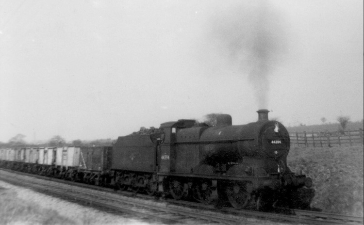 This is ex-LMSR Fowler class 4F 0-6-0 No.44394 of Saltley shed (21A 