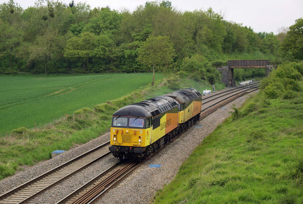 Two Colas locomotives at Croome