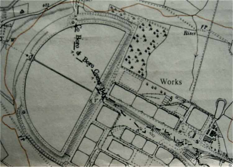 Old map of Frankley  Sewage Works