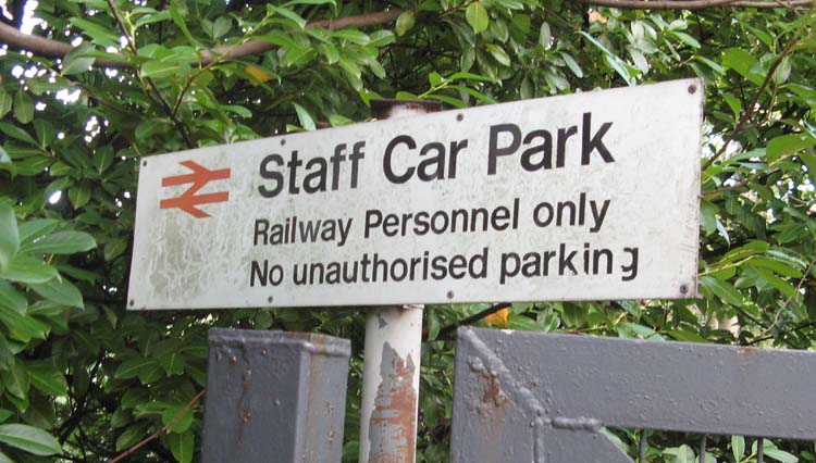 Sign at the old Longbridge Station
