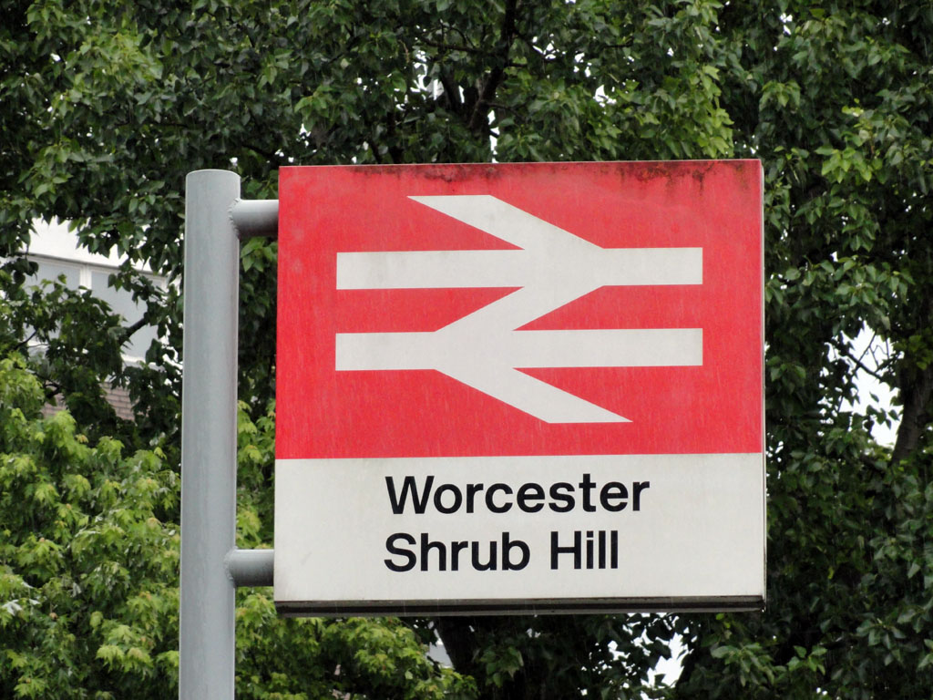 Worcester Shrub Hill sign